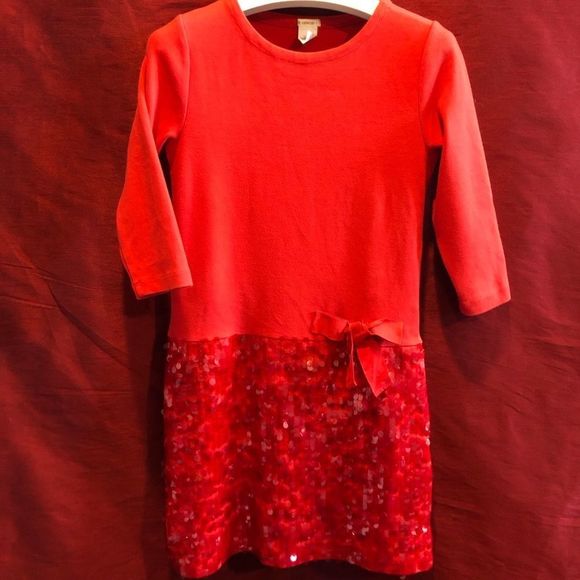 Crewcuts Red Sweatshirt & Sequins Dress 14
